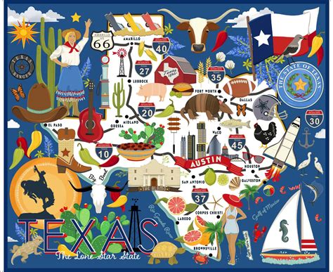 All Texas Shop Hop Texas Map Panel 016542482198