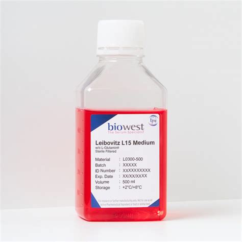 Leibovitz L15 Medium W O L Glutamine L0300 Biowest Your Best