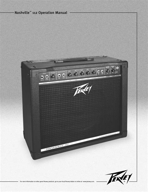 Download free pdf for Peavey Nashville 112 Amp manual