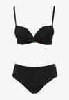 Czarne Bikini Dwuczęściowy z Push Up i Klasyczne Figi Olubia Born2be