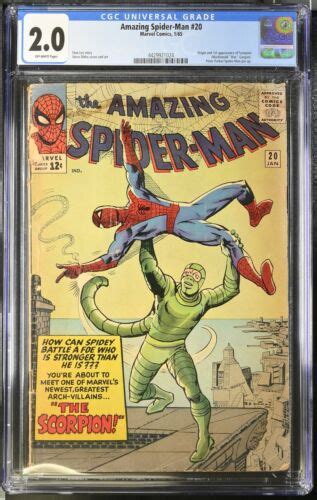 Amazing Spider Man 20 Marvel Comics 1965 CGC 2 0 Origin And 1st App