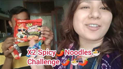 Cousins2x Spicy🌶noodles🍜challenge Dny Dg Khan Sy Aya🥵 Farheen Nay