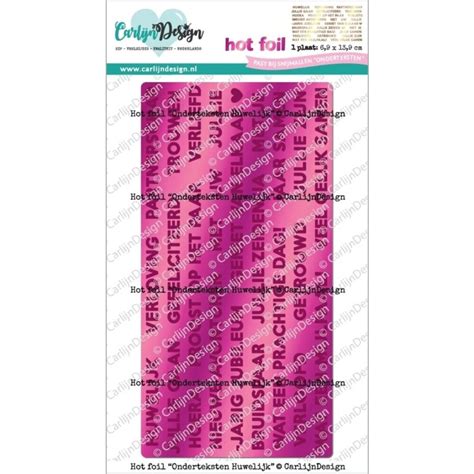 Carlijndesign Hot Foil Onderteksten Huwelijk Cdhf Paperpads Nl