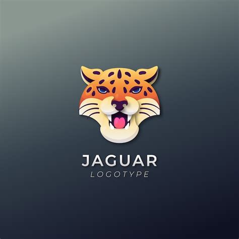 Diseño de logotipo de jaguar degradado Vector Premium