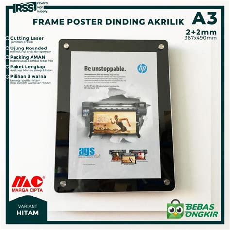 Jual Frame Poster Akrilik A Bingkai Piagam A Acrylic Foto Dinding