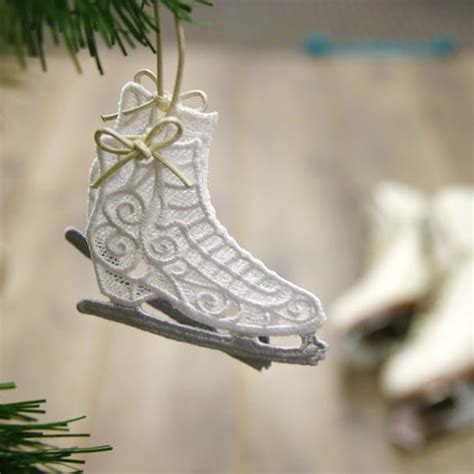 Lace Skates Ornament Set Machine Embroidery Designs Urban Threads