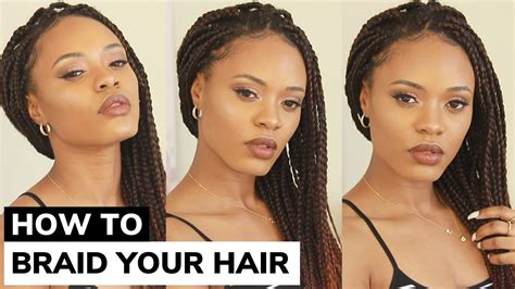 How To Braid Your 4c Natural Hair Yourself Youtube