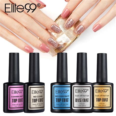 Elite Ml Big Max Range Base Coat Top Coat Matte Top Shiny Gel