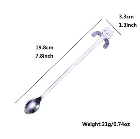 Long Handle Ice Tea Spoons COMIART Stainless Steel Hanging Mixing