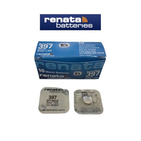 ถานนาฬกา ถานกระดม Renata 397 SR726SW Watch Batteries Silver Oxide