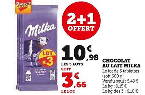 Promo Chocolat Au Lait Milka Chez Super U Icatalogue Fr