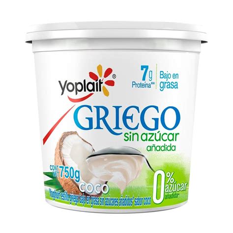 Yoghurt Batido Yoplait Griego Coco Sin Azúcar Añadida 750 G Walmart
