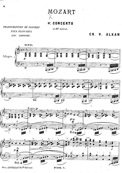 PDF Mozart Alkan Piano Concerto KV 466 1 DOKUMEN TIPS