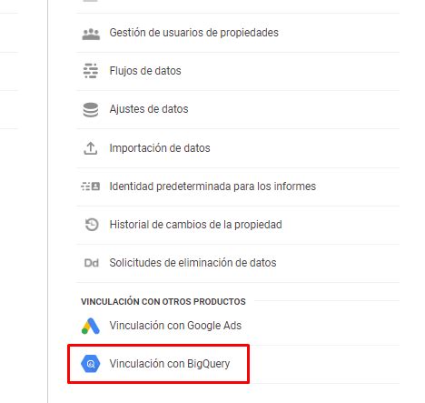 Cómo vincular una propiedad Google Analytics 4 a BigQuery