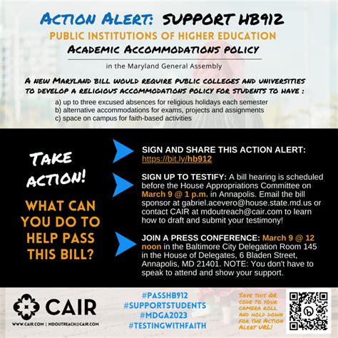 Cair Action Alert Urge Maryland Lawmakers To Support Religious Freedom