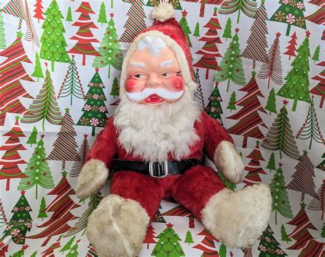 Santa Vintage Rushton Style Rubber Face Kitsch Doll Whimsical Christmas