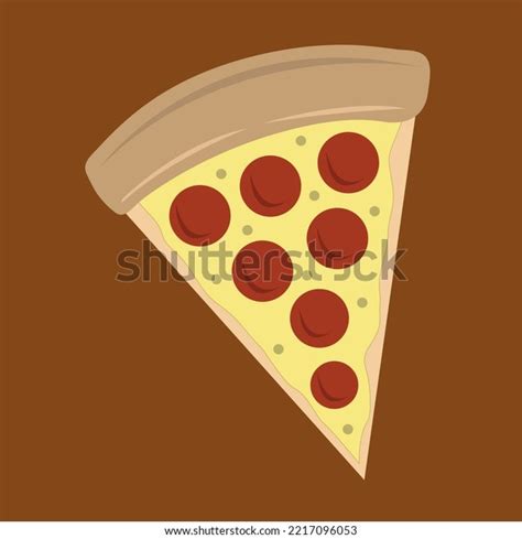 Pepperoni Pizza Slice Flat Vector Illustration Stock Vector Royalty Free 2217096053 Shutterstock