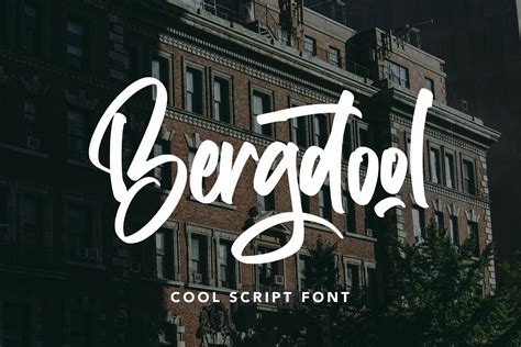 Bergdool Cool Script Font A Handwritten Font By Arendxstudio