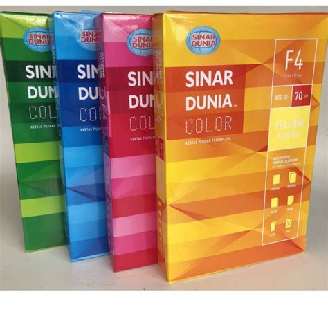 Kertas Hvs F4 Sinar Dunia 70 Gr Berwarna Siplah