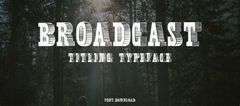 Broadcast Titling Font Download Free Fontdownload