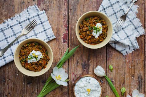 Moroccan Lentil Risotto With Lamb Merguez Sausage And Cucumber Lemon Yogurt My Kitchen Love