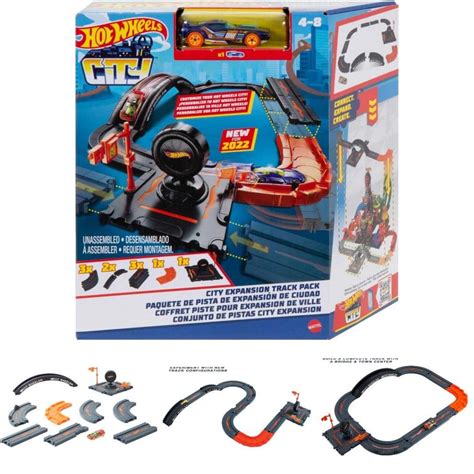 Hot Wheels Expansion City Track Pack HDN95 10 Piece Set Includes Track