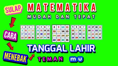 Cara Mengetahui Tanggal Lahir Seseorang Game Matematika Menebak