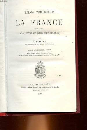 Legende Territoriale De La France Pour Servir A La Lecture Des Cartes