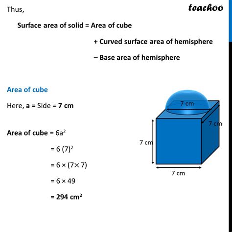 Ex A Cubical Block Of Side Cm Is Surmounted By