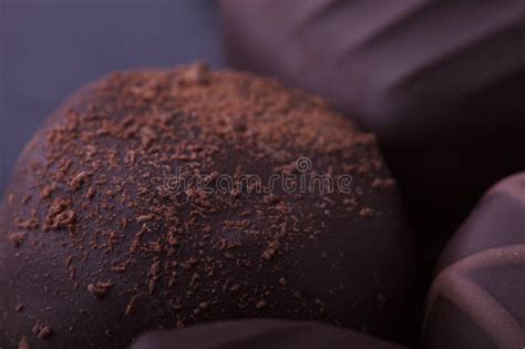 Dark Chocolate Pralines Stock Image Image Of Confectionery 29390243