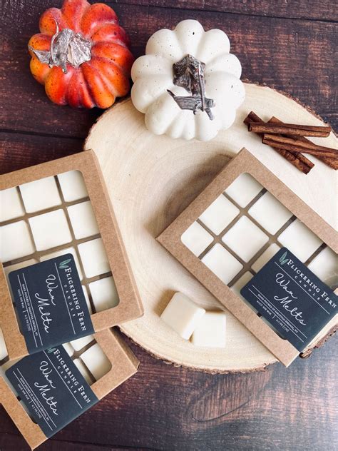 Spiced Pumpkin Wax Melts Flickering Fern Candle