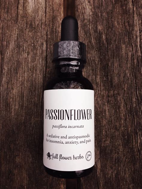 Passionflower Passiflora Incarnata Herbal Tincture For Etsy