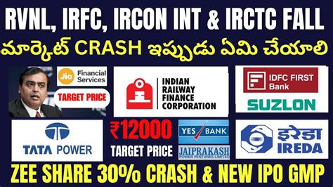 Railway Stocks Fall Irfc Telugu Ircon Int Rvnl Irctc Idfc