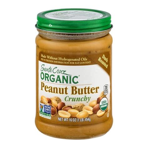 Santa Cruz Organic Crunchy Peanut Butter Dark Roasted 16 Oz Instacart