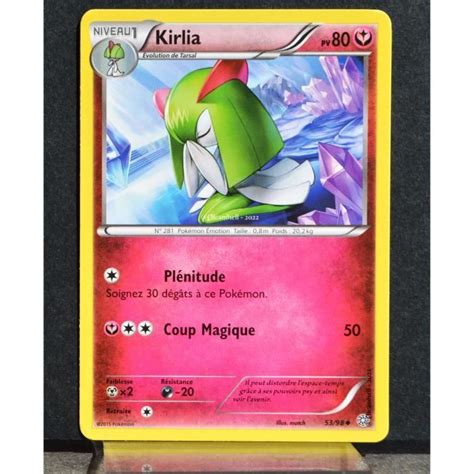 Carte Pokémon 53 98 Kirlia 80 PV XY07 Origines Antiques NEUF FR