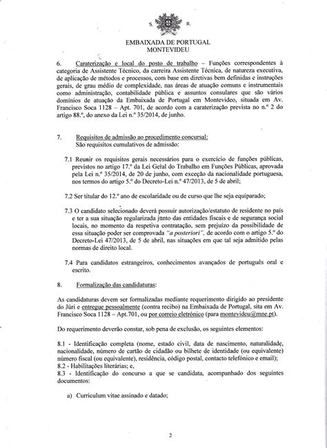 Aviso De Abertura De Procedimento Concursal Na Categoria De Assistente