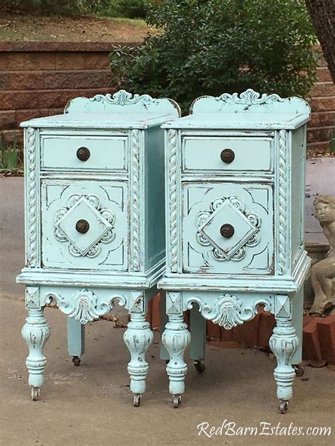 PAINTED ANTIQUE NIGHTSTANDS Pair of Nightstands Custom Sourced Restored ...