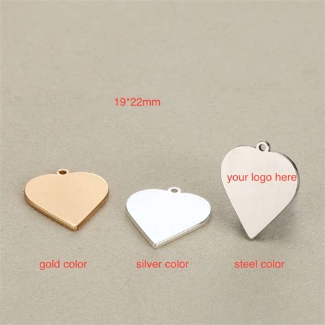 50pcs 1922mm High Quality Stainless Steel Custom Charm Metal Charms