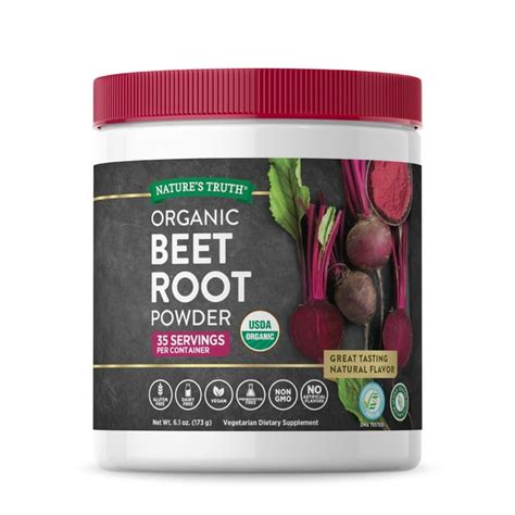 Organic Beet Root Powder 6 1 Oz Vegetarian Non Gmo Gluten Free Nature S Truth