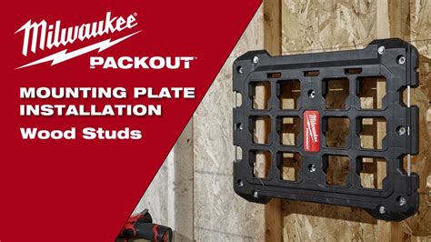 Milwaukee PACKOUT Mounting Plate Installation Wood Studs YouTube