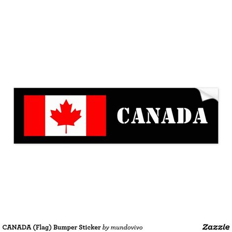 CANADA Flag Bumper Sticker Bumper Stickers Stickers Bumpers