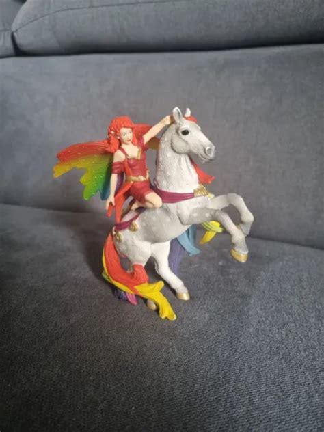 SCHLEICH BAYALA REGENBOGEN Elfe Amisi Mit Pferd 70483 Magnetisch EUR