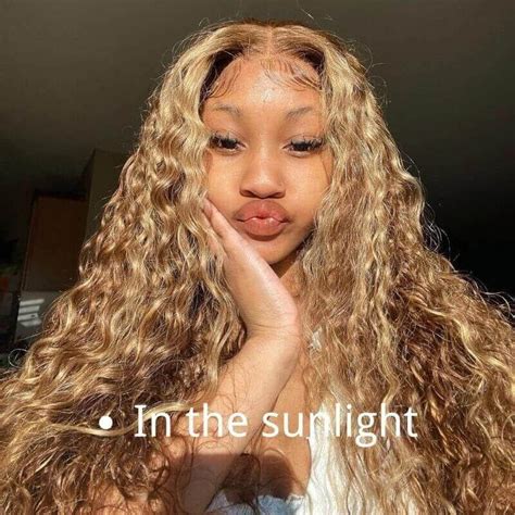 Julia Hair Honey Blonde Water Wave Highlighted Lace Front Wig Julia Hair