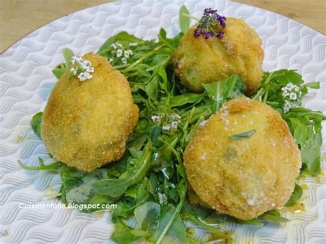 Croquettes de pomme de terre aux épices ciboulette persil mozzarella