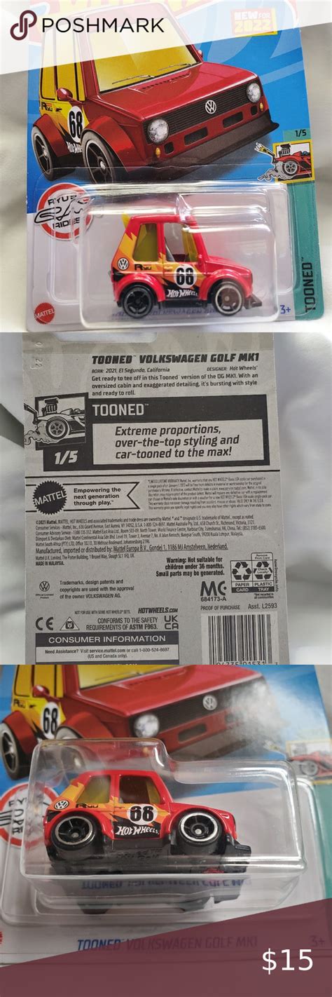 Hot Wheels Tooned Volkswagen Golf MK1 Volkswagen Golf Mk1 Hot Wheels Volkswagen