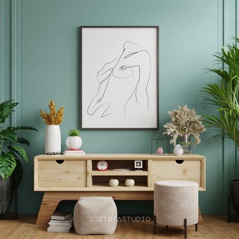 Nude Pencil Drawings Woman Line Drawing Abstract Line Etsy