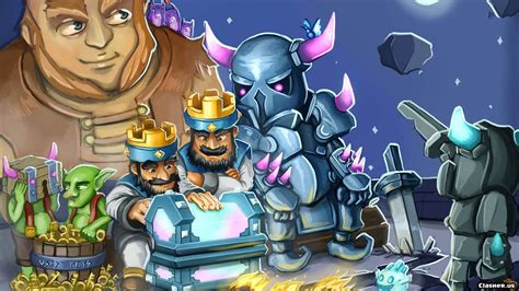 nice art drawing, king, mini pekka, giant - Clash Royale Wallpapers ...