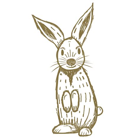 Cute Hand Drawn Rabbit Isolated on White. 17650532 Vector Art at Vecteezy