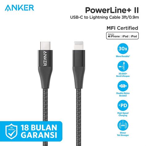 Jual Anker Powerline Ii Usb C Cable With Lightning Connector