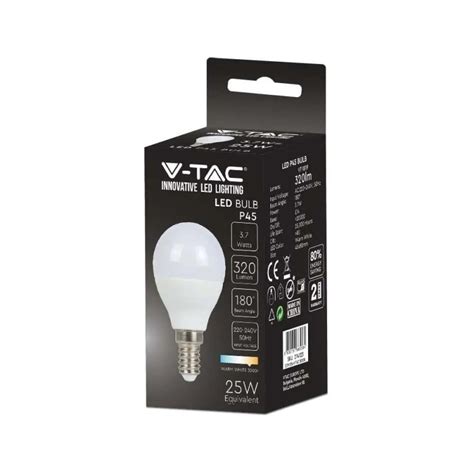 Żarówka LED V TAC 3 7W E14 Kulka P45 VT 1819 6500K 320lm